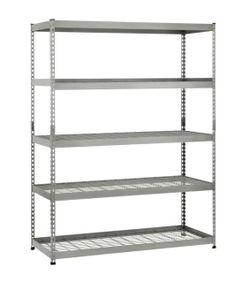 Husky 78-inch H x 60-inch W x 24-inch D 5-Shelf Heavy Duty Steel Garage Storage Shelving Unit in Silver