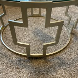 Brass Glass Top Coffee Table