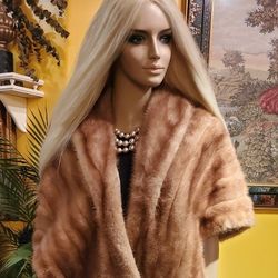 Mink Fur Shawl Cape 