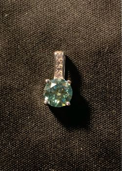 GRA CERTIFIED Moissanite with Sterling Silver Charm