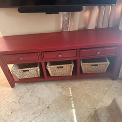 Tv Stand Furniture With 3 Drawers 