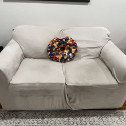 Loveseat Sofa – 59.2” – White Washable Cover