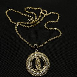 Virgen Maria Gold Plated