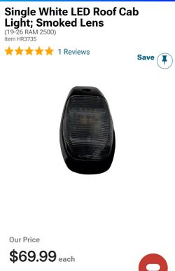 Recon white-colored cab lights w/smoked lens