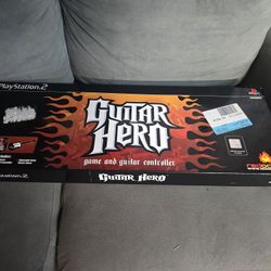 Guitar Hero Bundle PS2 (Sony PlayStation 2, 2005) Complete Box Game Controller