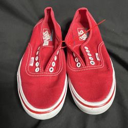 Vans red And white Size 6.5 Men’s 8 wmns 215/ Los Alamos 