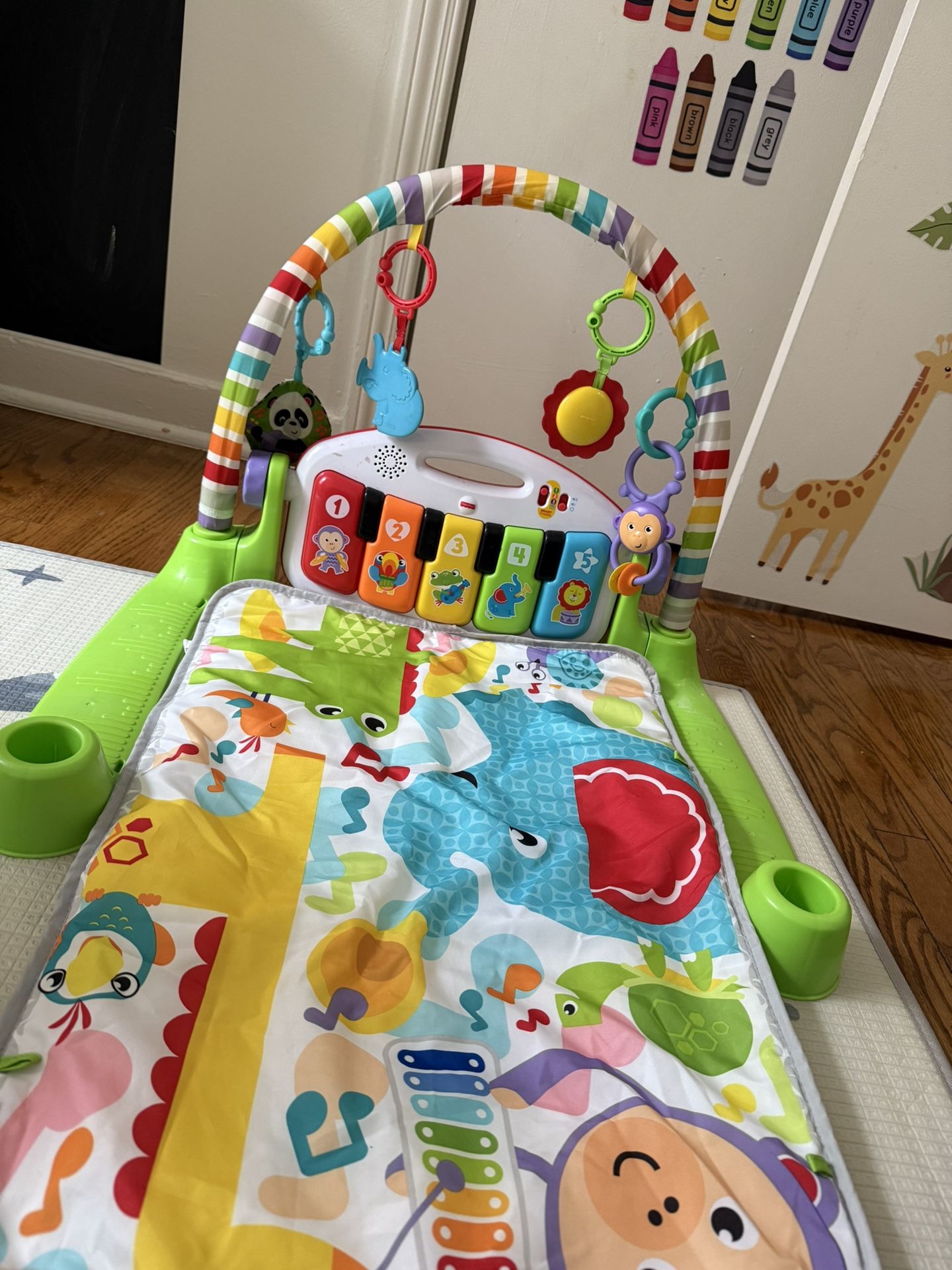 Fisher-Price Deluxe Kick & Play Piano Gym Infant Playmat with Electronic Learning Toy