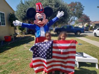 Mr Mouse Patriotic 4th of July Indepence Mascot Costume Birthday Halloween