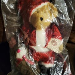 BOYDS BRAND COLLECTIBLE SANTA 🎅 BEAR PLUSH AND REINDEER MINI PLUSH SET