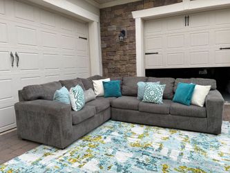 Grey L shaped Sectional Sofa