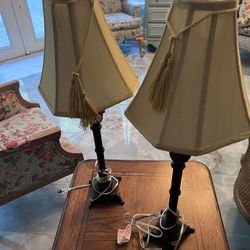 Set Of Two Vintage Antique Lamps
