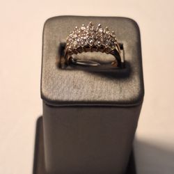 LDS CLUSTER RING 1.05CTW 14k YG 6.5g