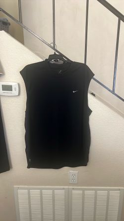 MENS NIKE DRI FIT TANK SLEEVELESS ATHLETIC SHIRT BLACK XL PREOWNED