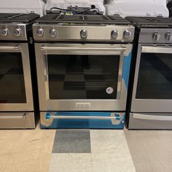 New Slide In Kitchen Aid Gas Range Five Burners‼️‼️