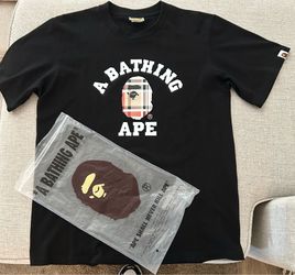 A bathing ape x Burberry black tee shirt