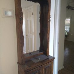 Nice Cabinet With Mirror Rustic Style 