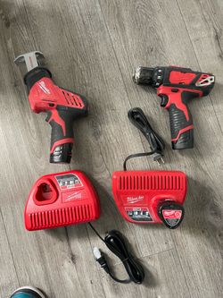 Milwaukee M12 Drill and Hackzall Combo Set