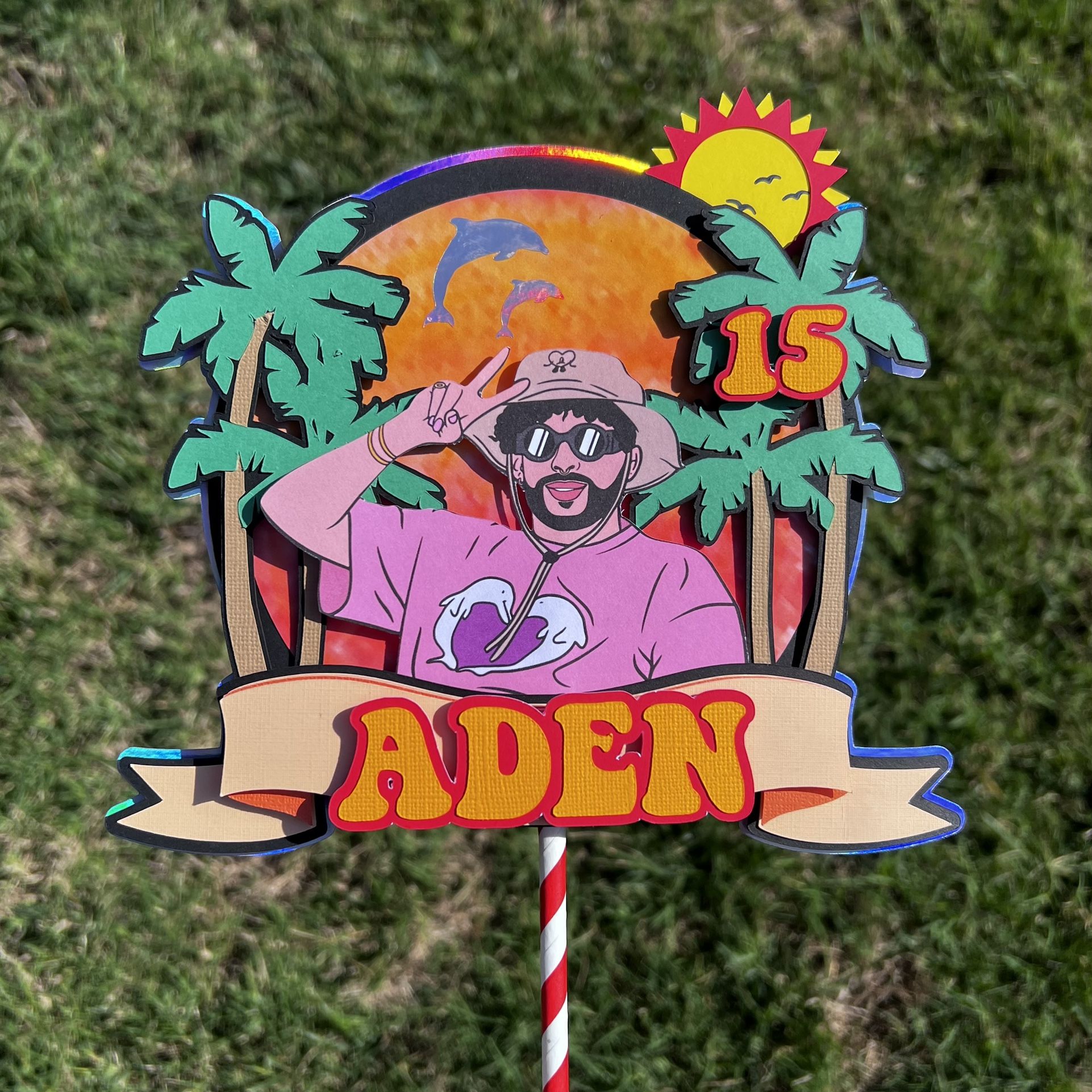 Bad Bunny Un Verano Son Ti Cake Topper