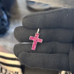Ruby Cross Pendant 