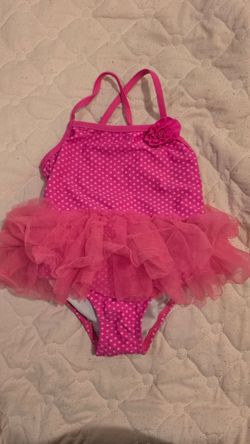 Toddler Girl Sz. 12 Month Pink Tutu Ruffle Swimsuit