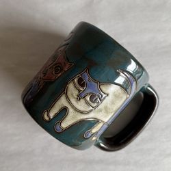 Vintage 16-oz Mara Mexico Studio Art Cat Mug