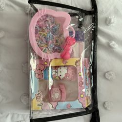 Hair Rubber Band, Small Book, Hello Kitty Set Hand Cream And Balm