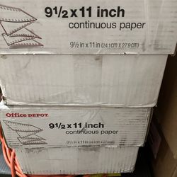 2 Boxes / 2800 Sheets Continuous Computer Paper 9.5 x 11 2-Part Carbonless