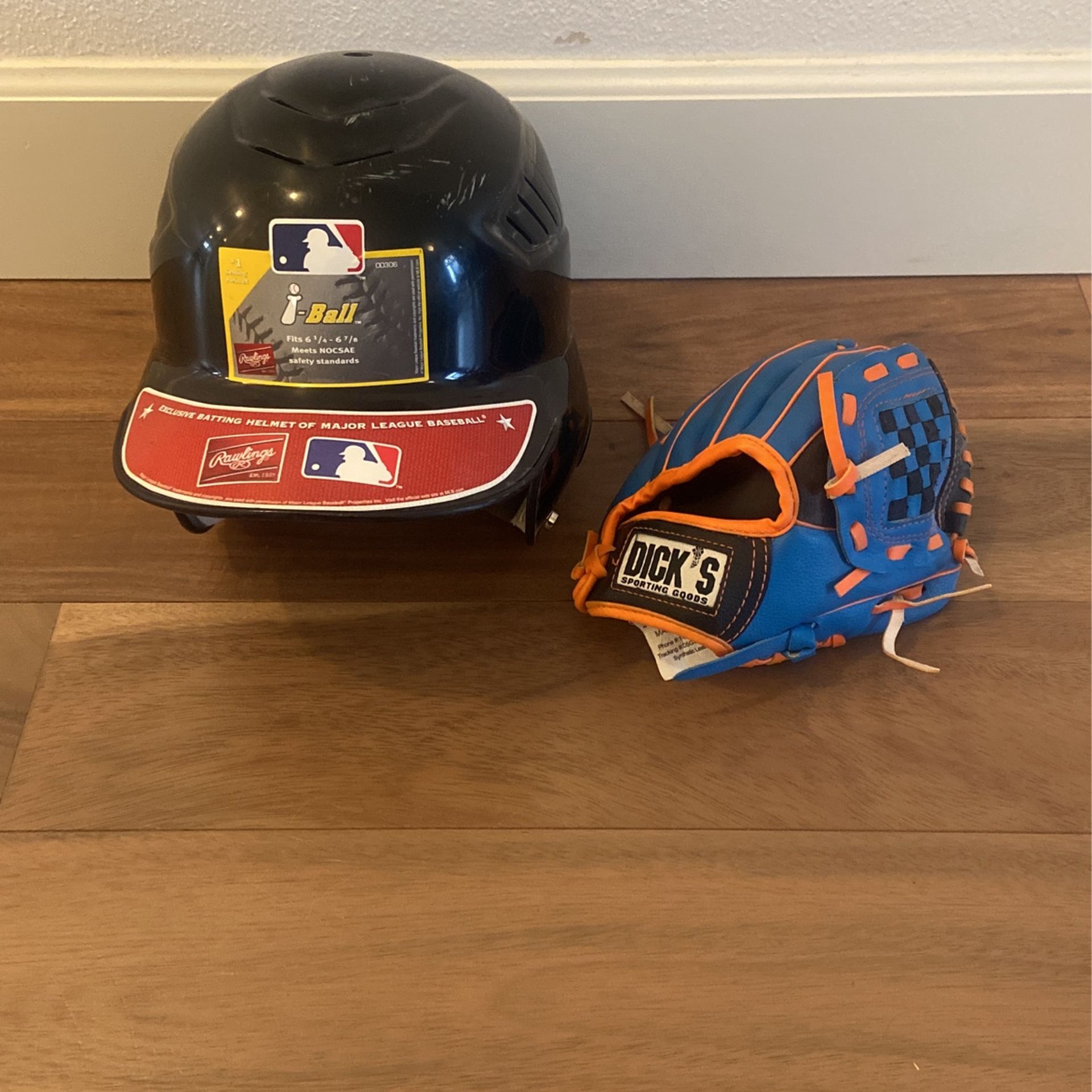 Kids Baseball Helmet & Glove