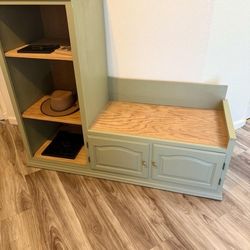 Shelf/bench And Nightstands (2) set