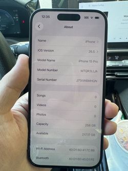 iPhone15 pro 256 gb unlocked