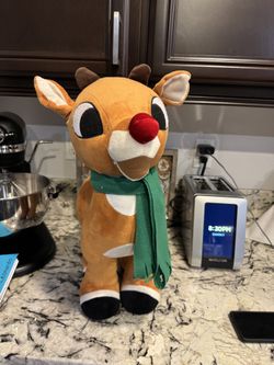 Rudolph The Red Nosed Raindeer Plush Standing Doll