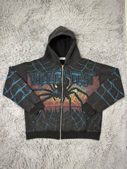Vale Forever “Widow”Big Zip Up Hoodie Black🕷️|Size L📲|BNWT🏷️🏷️