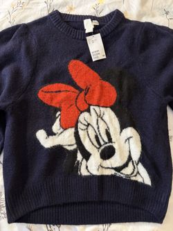 Large Brand New Minnie Navy Blue Sweater