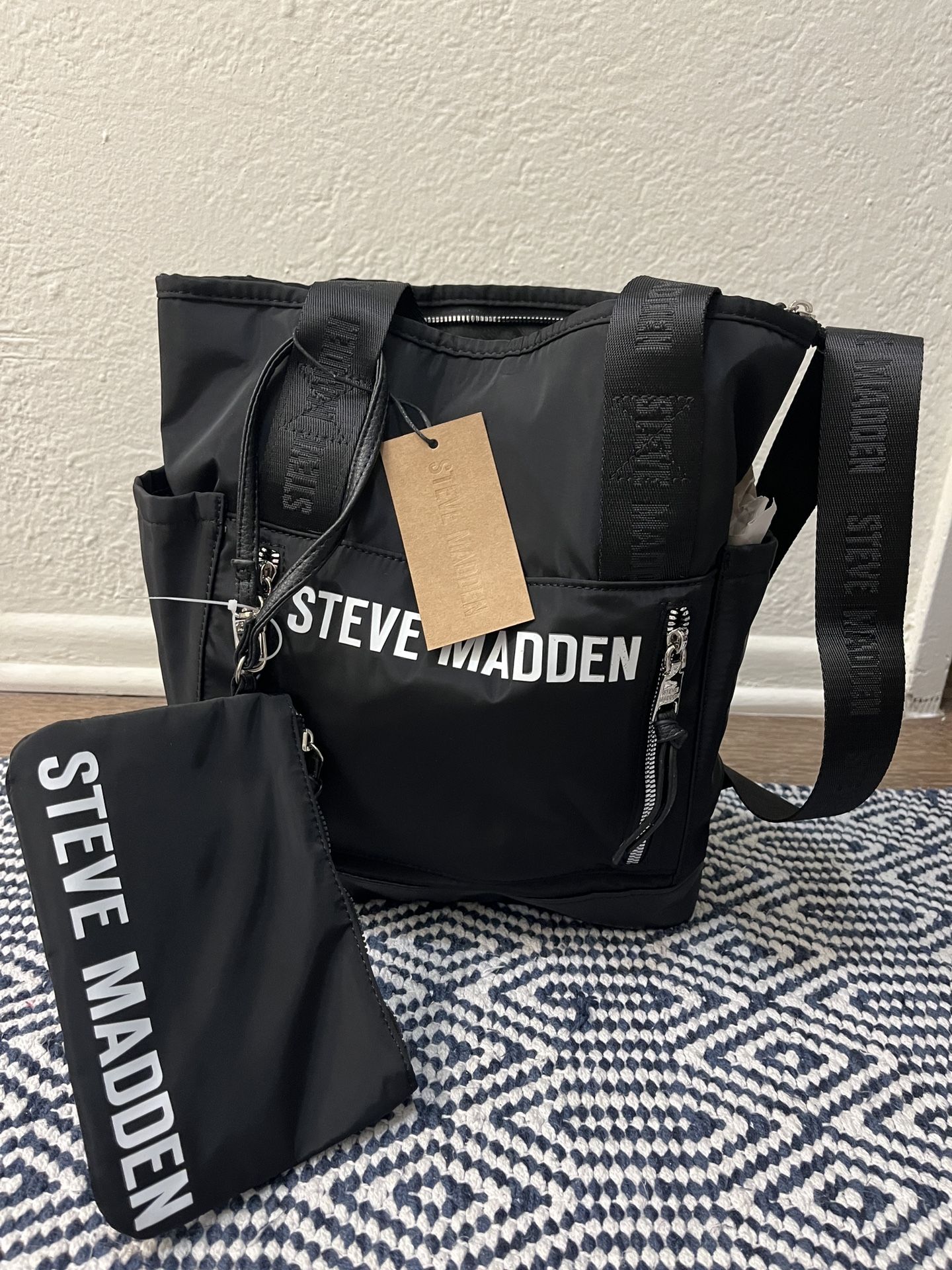 Steve Madden BMedhy Black Convertable  Backpack Style Tote Steve Madden Convertible Tote Bags | Mercari main image 4