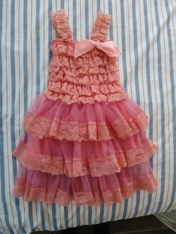 Girls coral Easter dress size 12 months