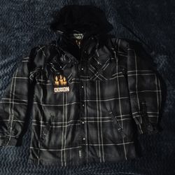 DIXXON FLANNEL MEN’S MEDIUM "THE RITUAL" HOODED FLANNEL JACKET