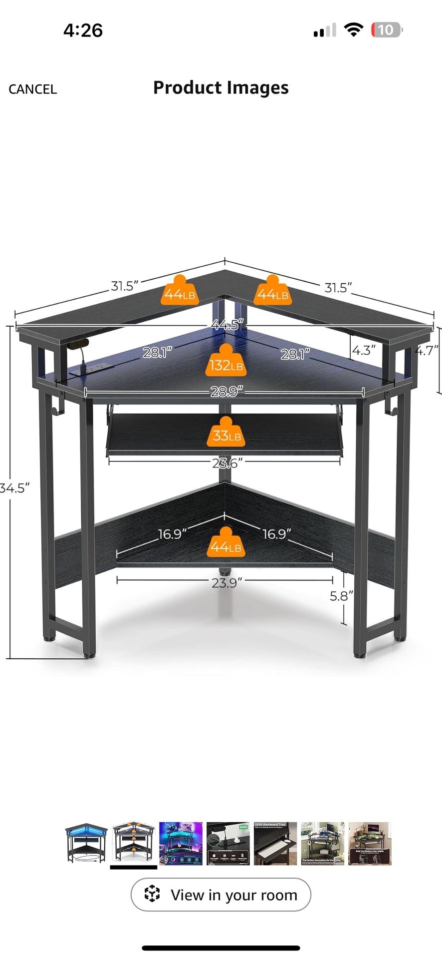 Corner Desk Gaming/ Computer Desk