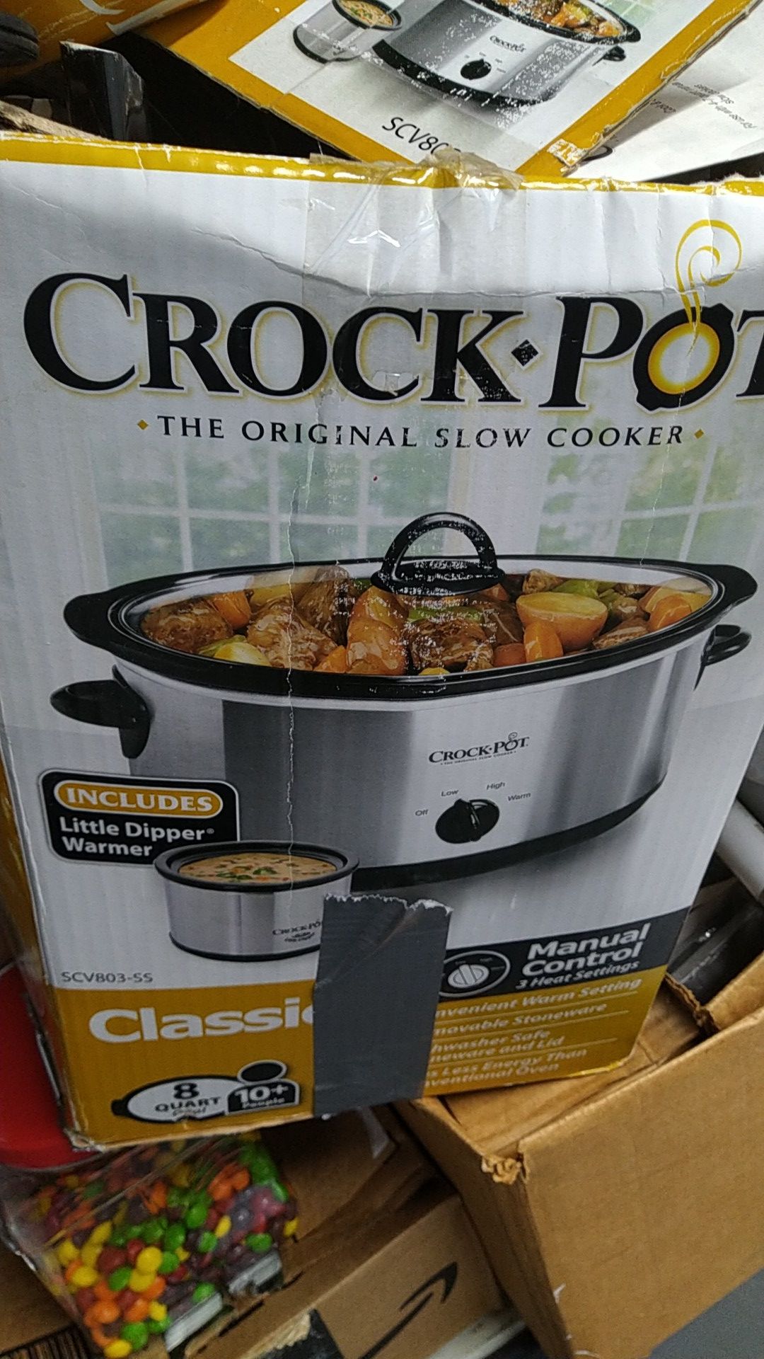 Crock pot slow cooker 7 and 8 quart