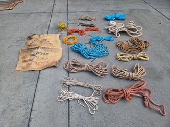 Assorted Rope Bundle with Burlap Sack