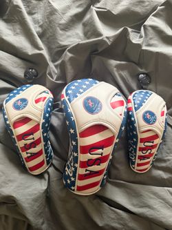 USA Patriotic Golf Club Head Covers Set of 3