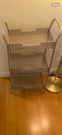 3-Tier Metal Mesh Storage Cart