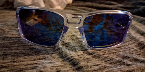 NEW Oakley Crankshaft CLEAR POLARIZED Galaxy Blue prizm  Iridium Sunglass 9239