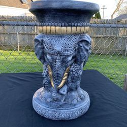 Three Sided Round Elephant Pedestal