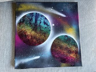 Rainbow Galaxy Art piece