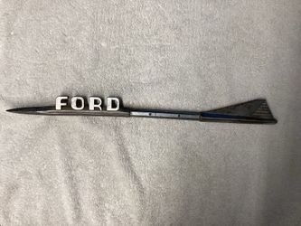 1954 Ford Left Side Hood Emblem Badge Trim