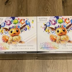 SEALED Pokémon Center Prismatic Evolutions ETB x 2