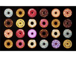 Booooom Jackson Donuts Seating Classroom Rug for Kids Room Seating Décor, 7'54''x13'12'' Large Preschool Carpet Seating Rug for Teaching and Playroom,