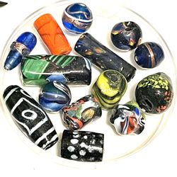 Variety Lot Of Handmade Glass Beads