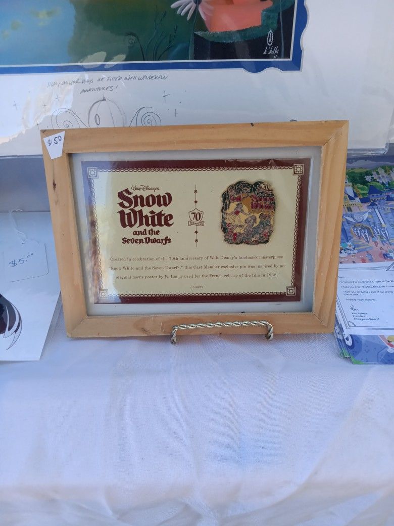 Snow White And Seven Dwarfs 70th Anniversary Pin.
