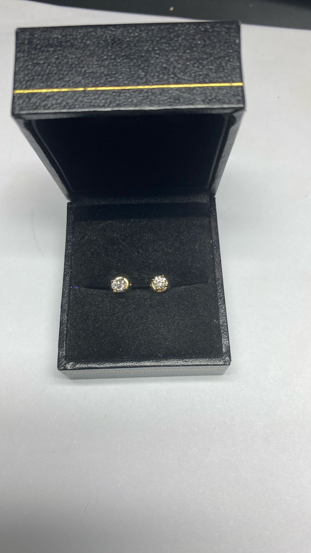 Yellow Gold Diamond Stud Earrings